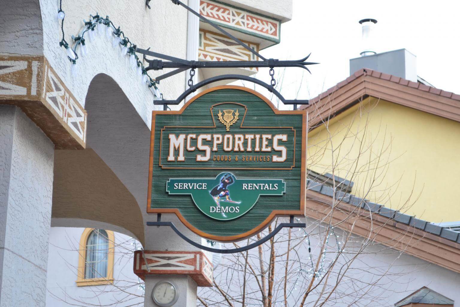McSporties Logo outside of the shop