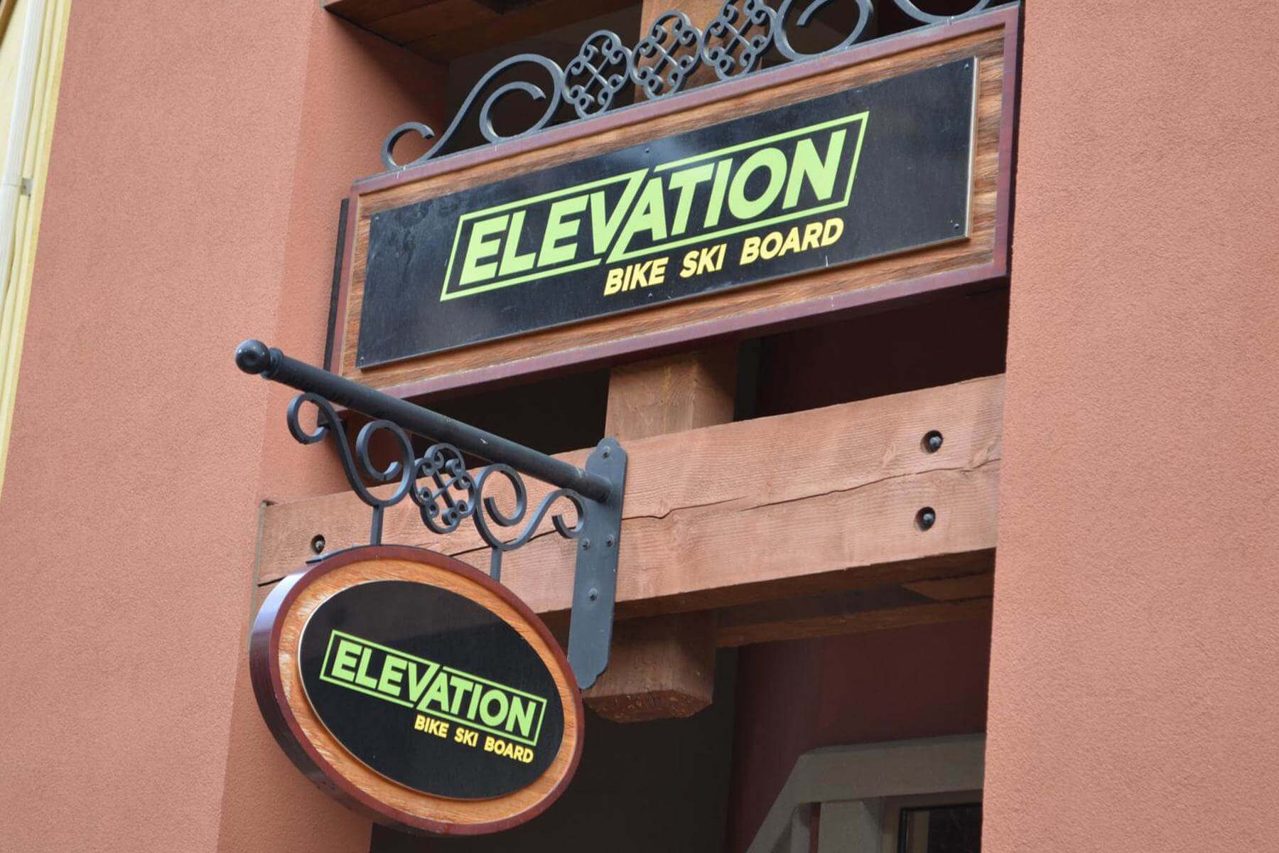 Elevation Logo outside of the store