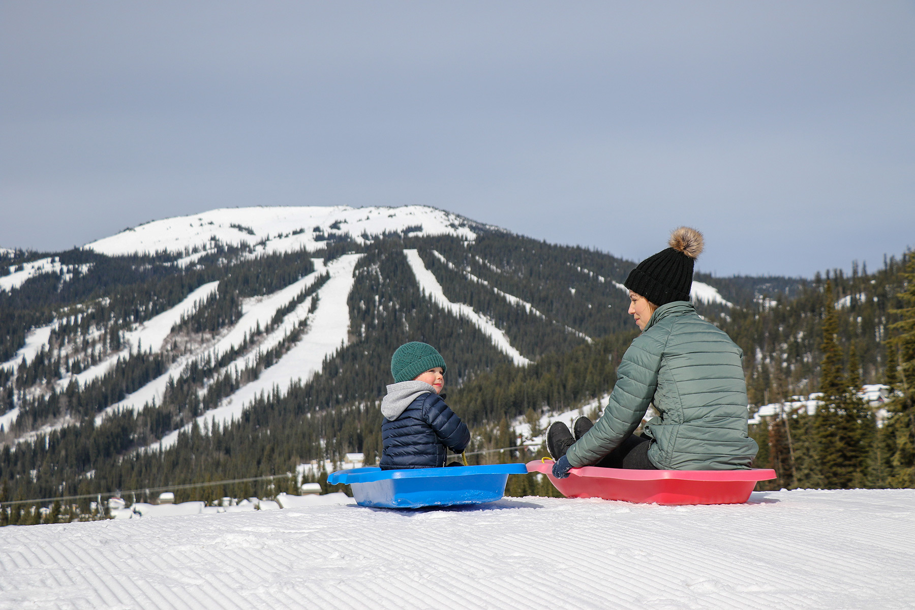 Tobogganing at Sun Peaks Resort 