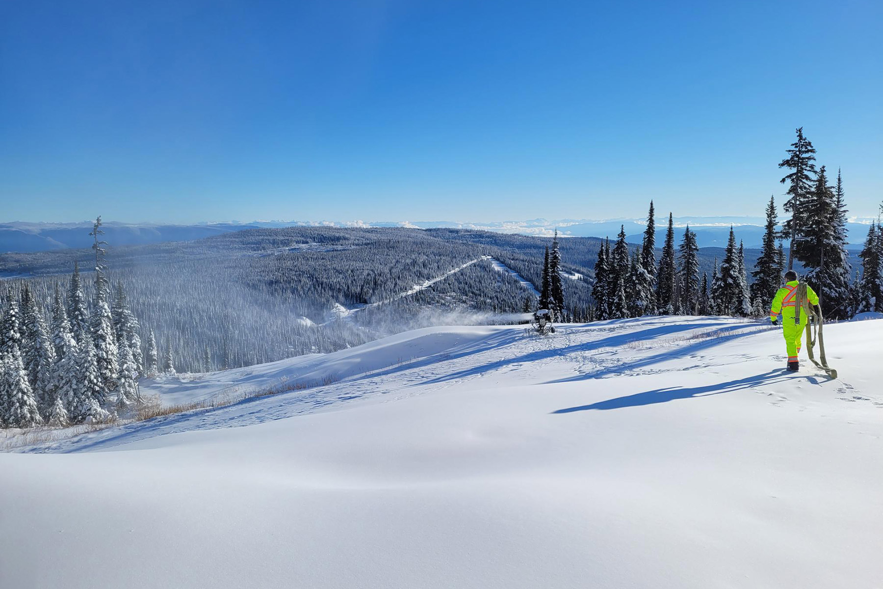 Early Season Snowmaking at Sun Peaks Resort