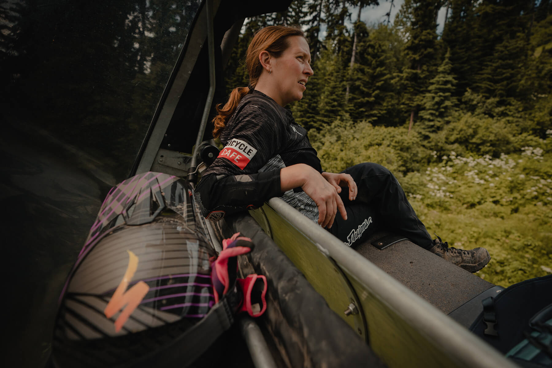 Cheryl Beattie in the Sun Peaks Bike Park