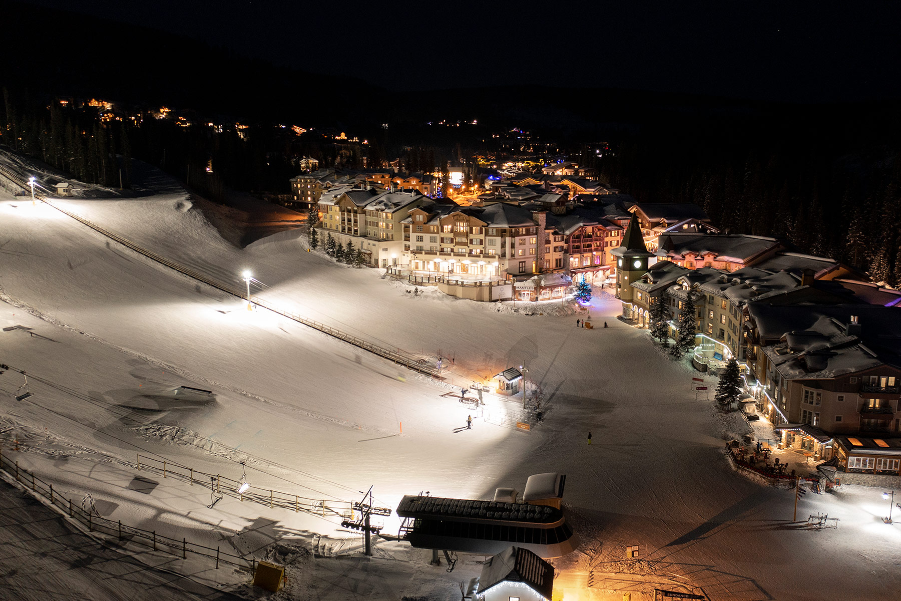 Night Time Skiing at Sun Peaks Resort