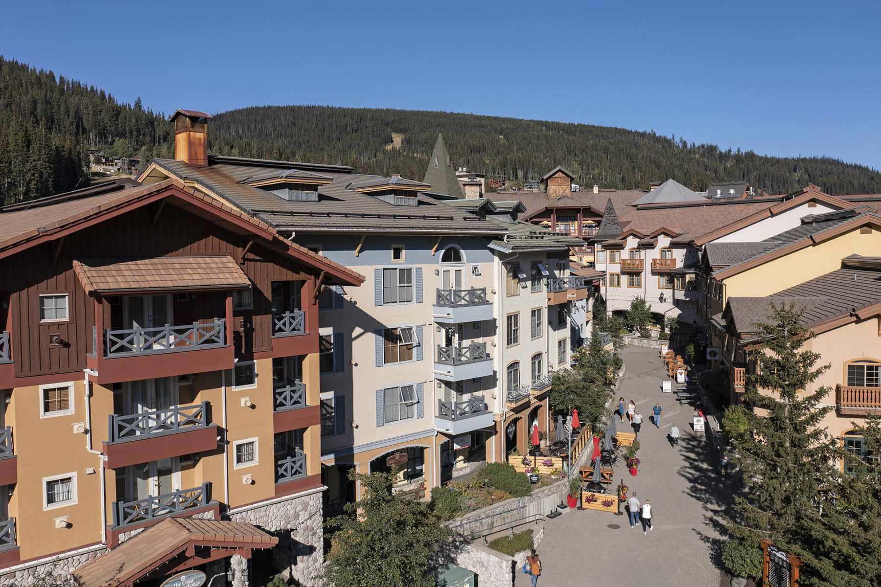 sun peaks village in summer