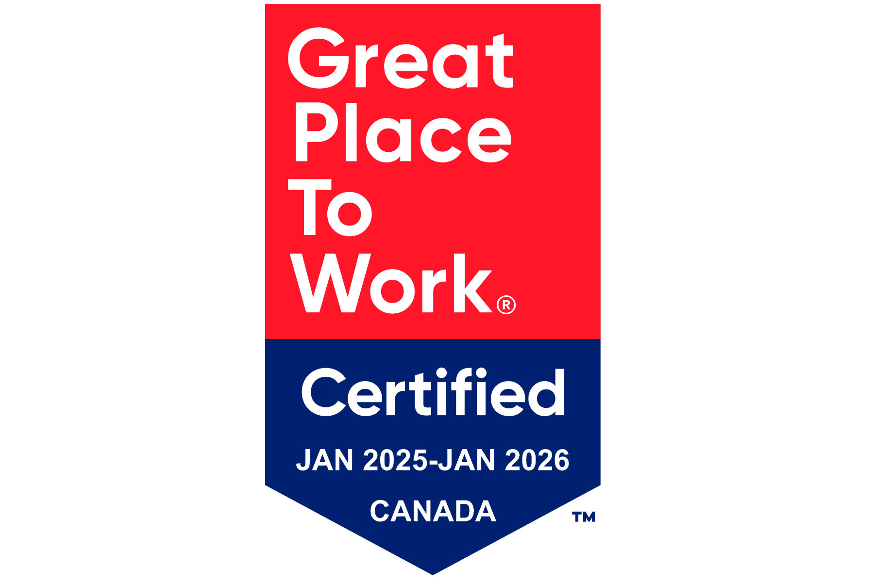 Great Places to Work Certified January 2025 to January 2026 Canada
