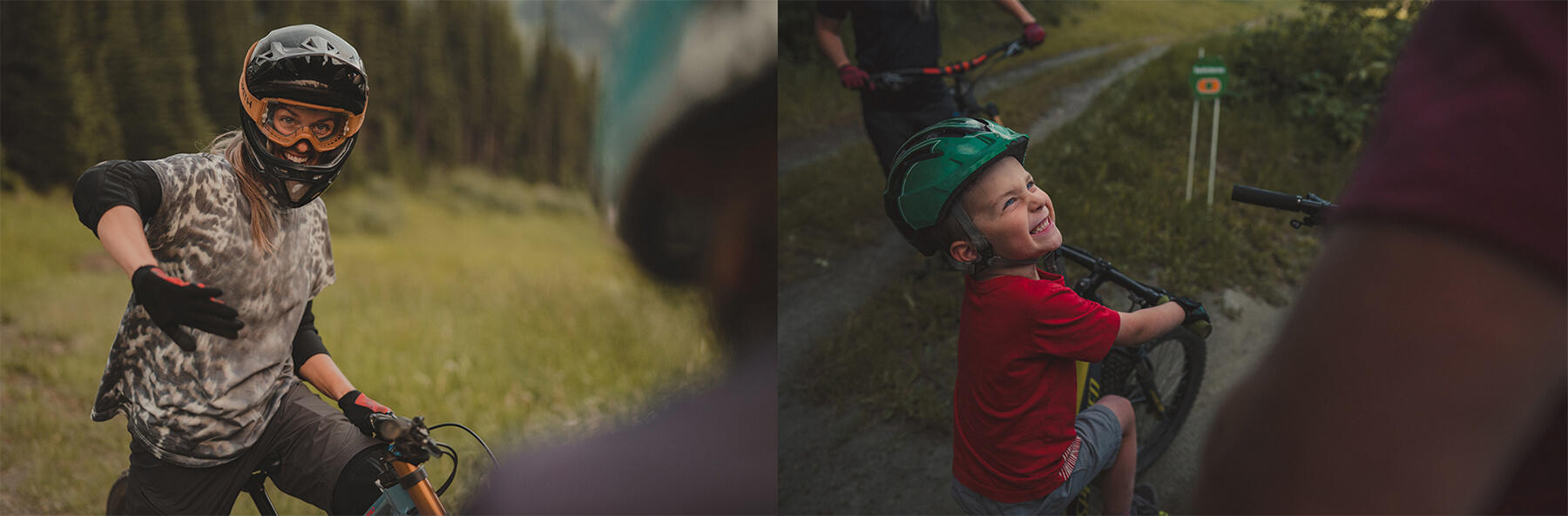 The Hunter Family Riding at Sun Peaks Bike Park