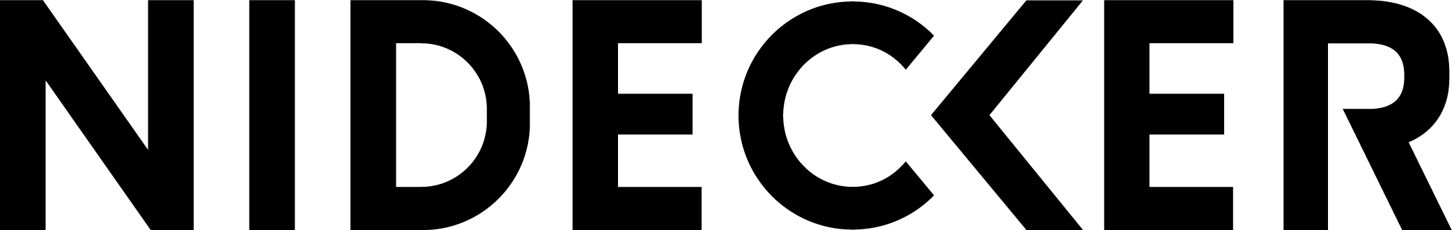 Black and white "NIDECKER" Logo