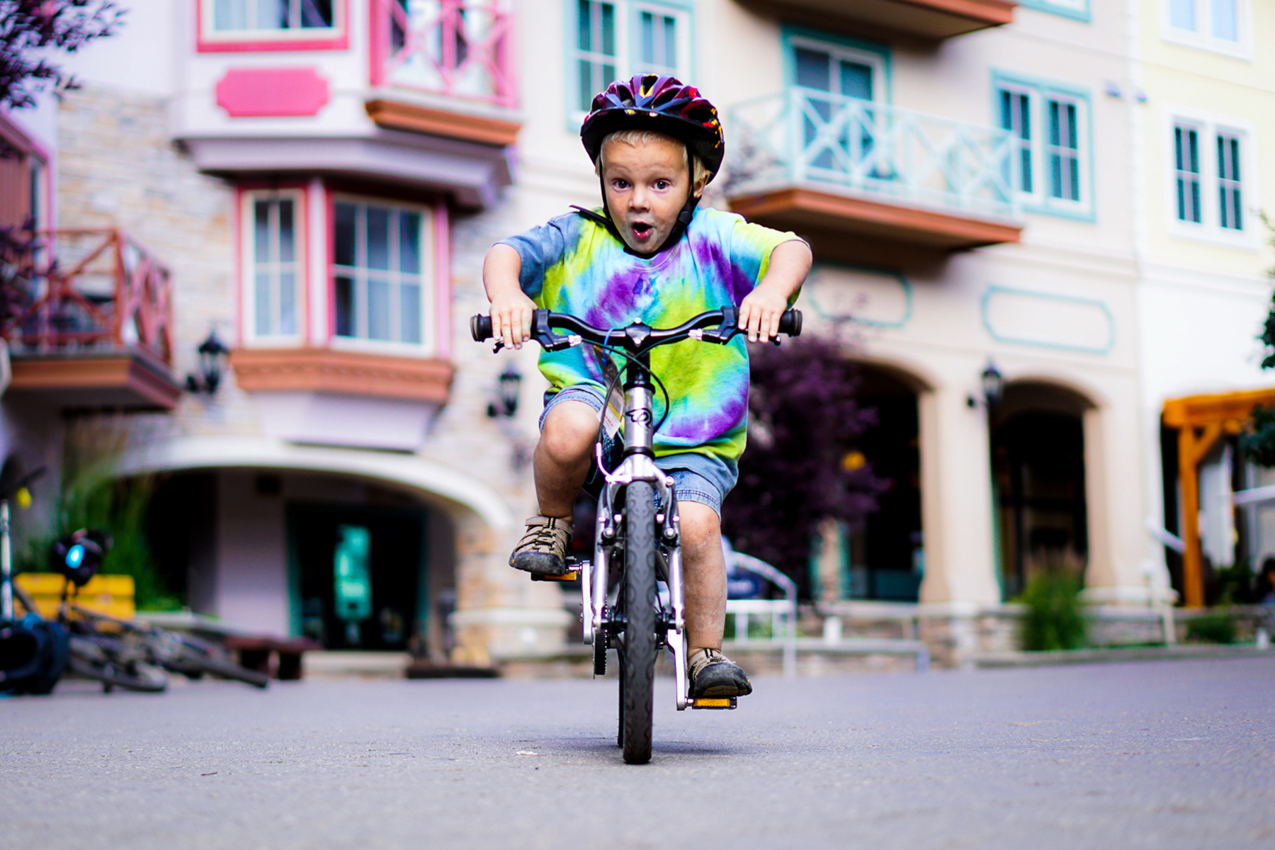 Peak of the Season - Young kid riding bike