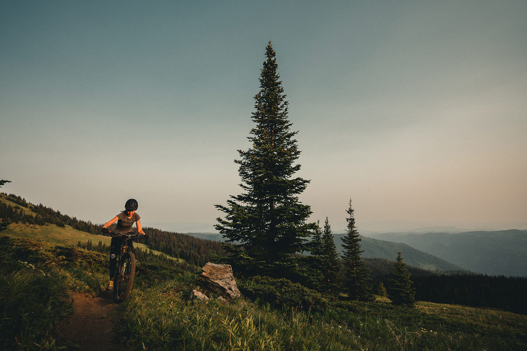 Riding in the Alpine at Sun Peaks Bike Park