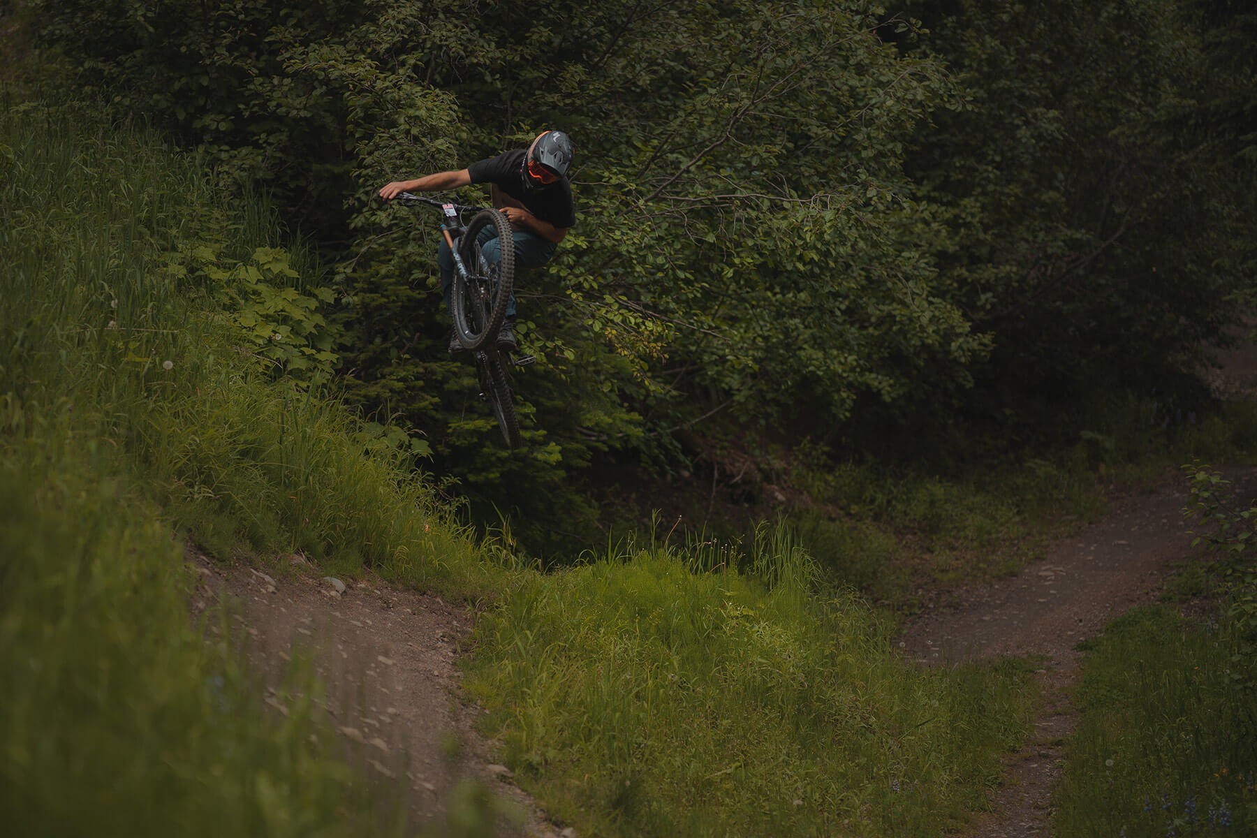Riding in the Sun Peaks Bike Park