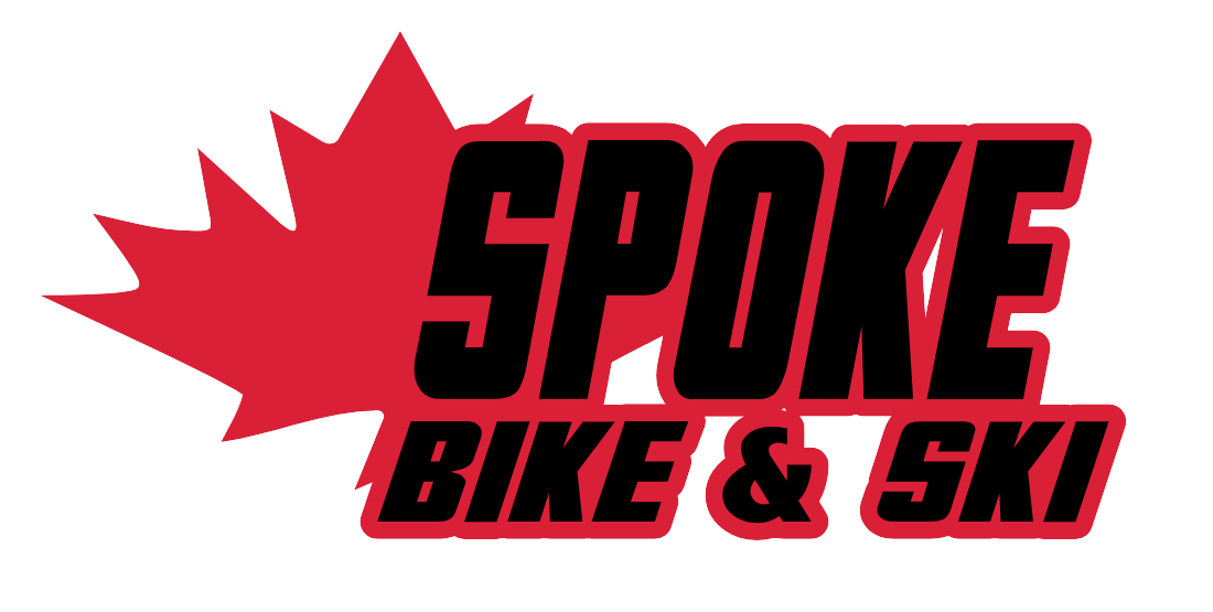 spoke bike & ski logo black and red