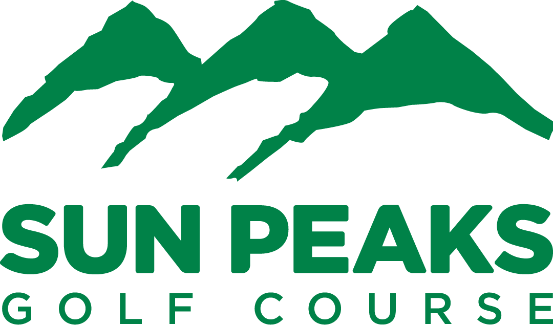 Sun Peaks Golf Course green logo with mountains