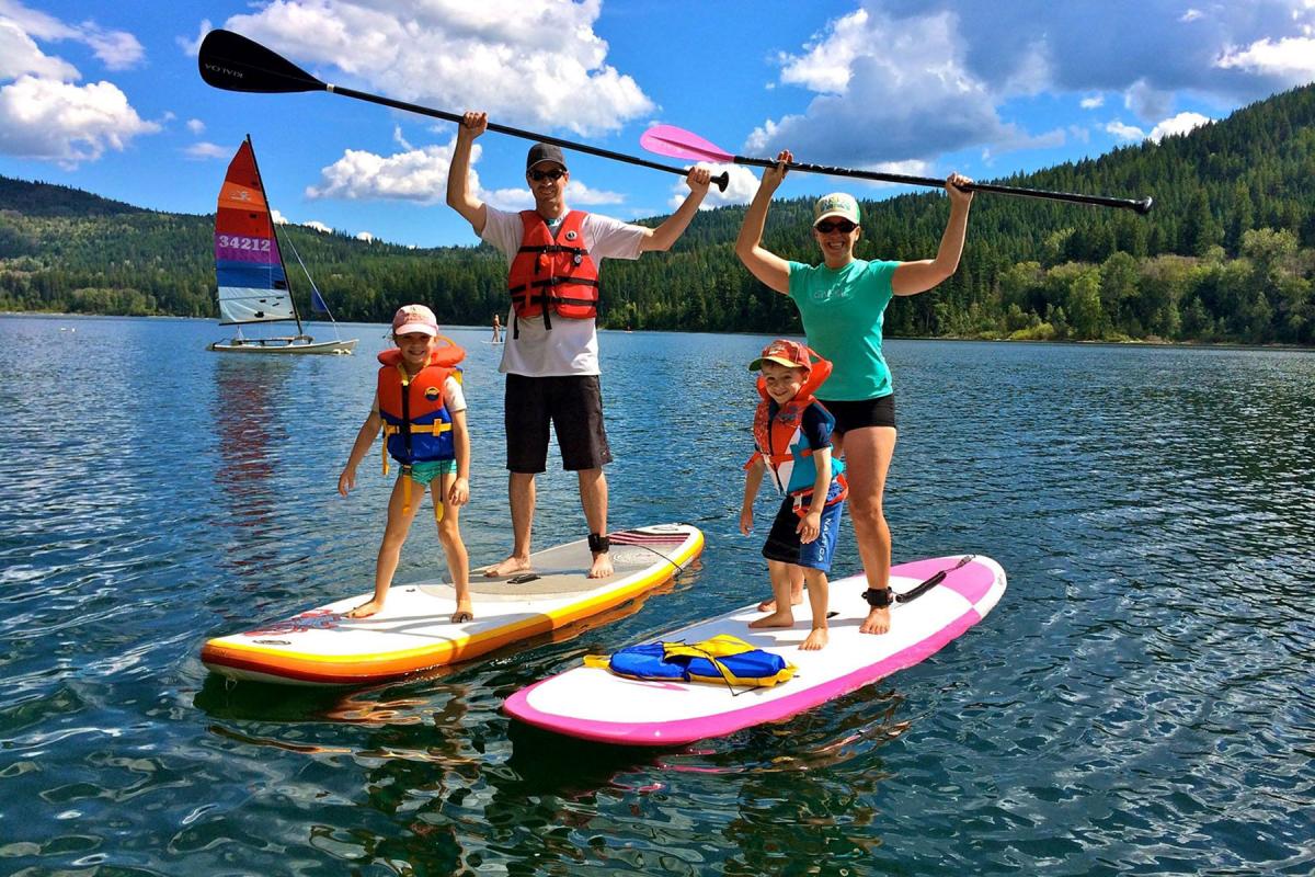 stand up paddle boarding on heffley lake