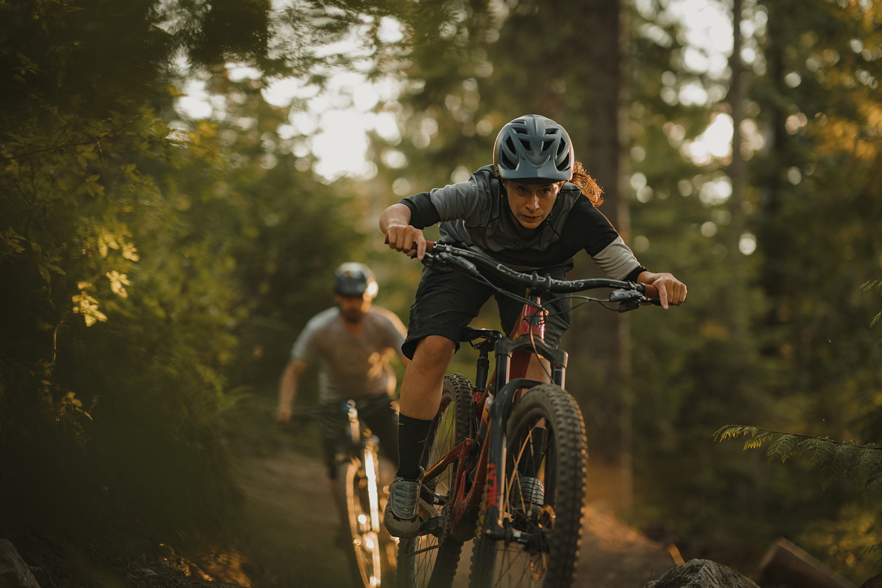 Mountain bike rider on Mt. Morrisey