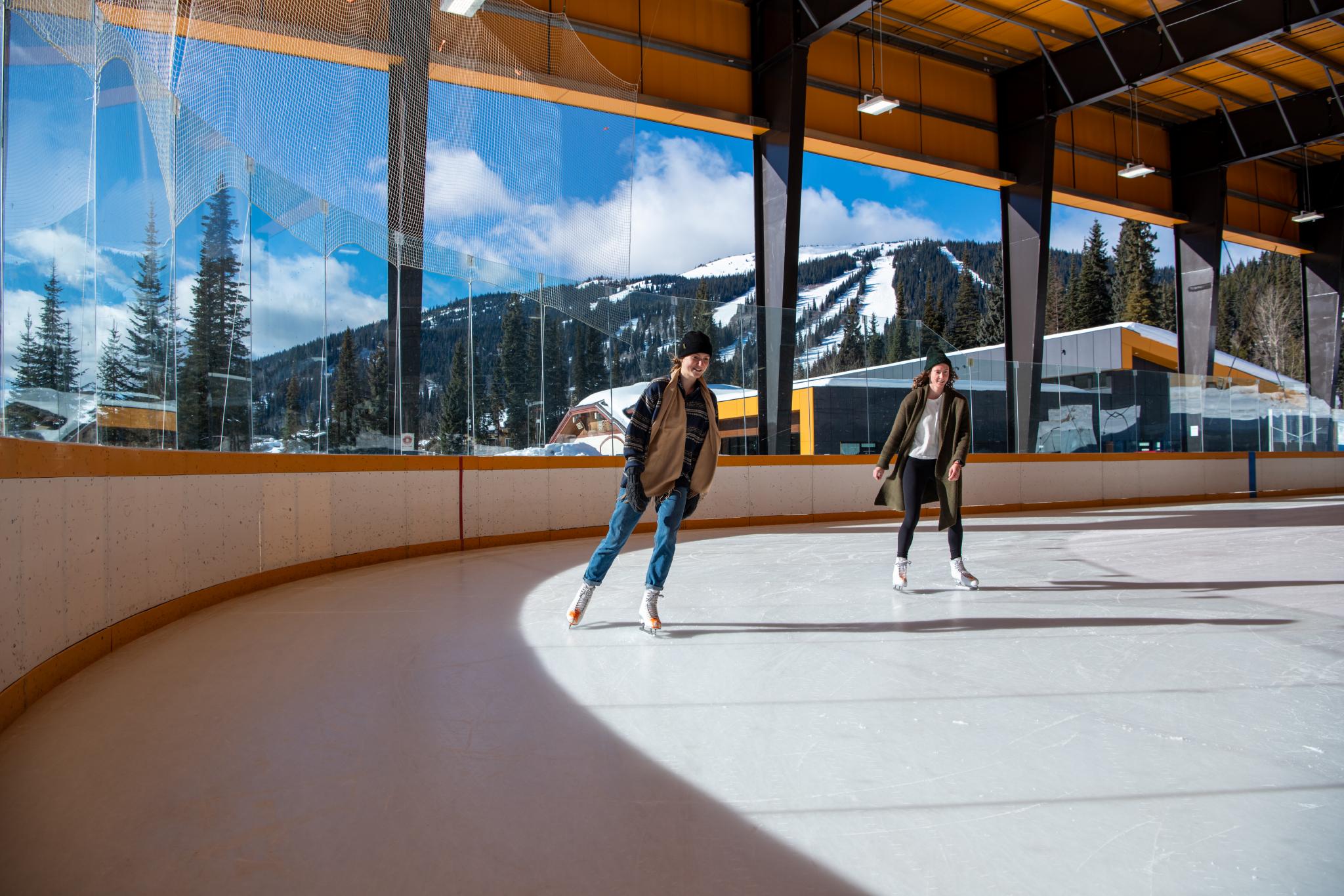 ice skating in sun peaks