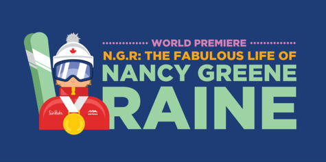 N.G.R. The Fabulous Life of Nancy Greene Raine words cartoon gold medal skier