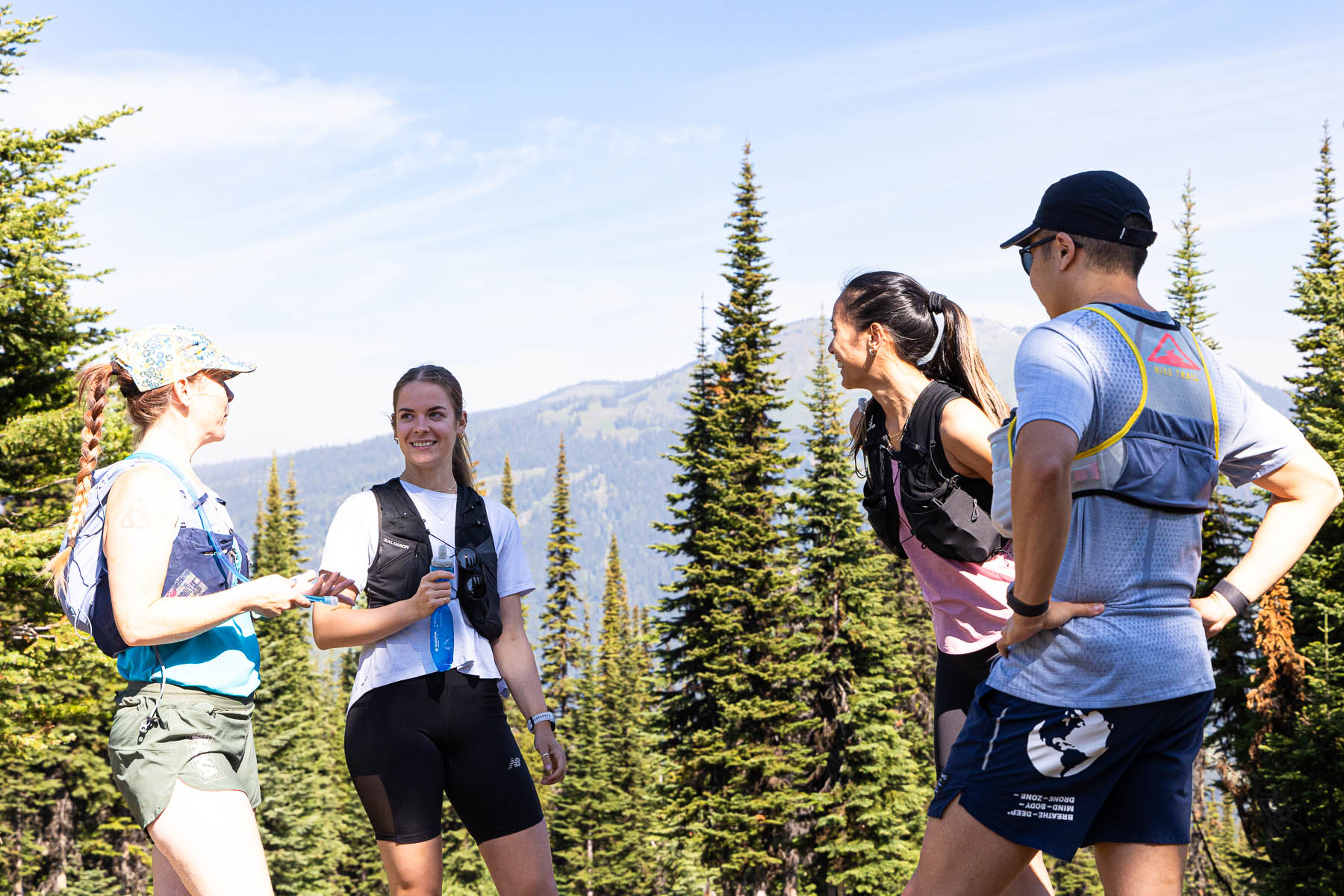 trail runners at top of morrisey