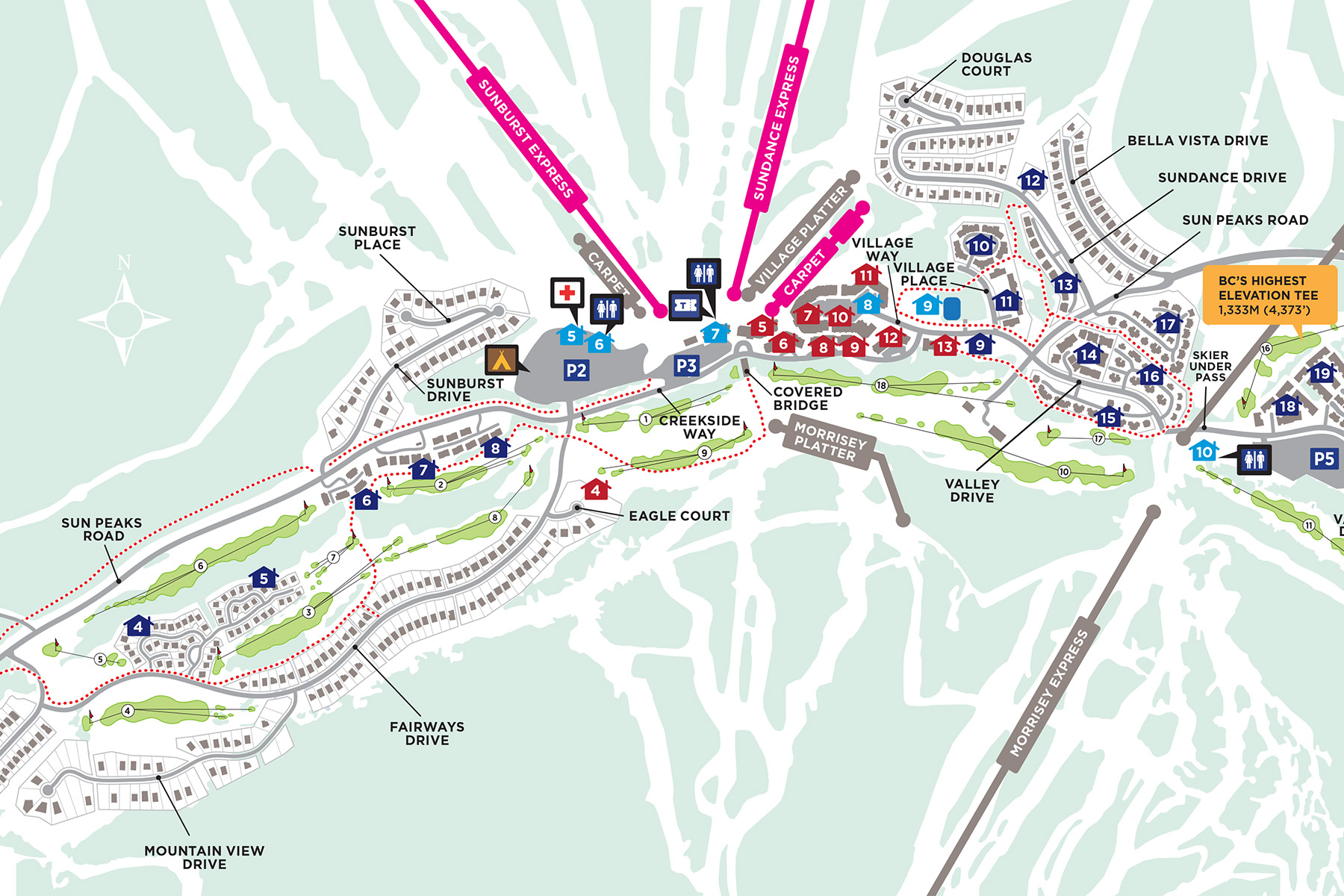 sun peaks village map