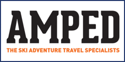 Amped ski adventure travel specialist logo