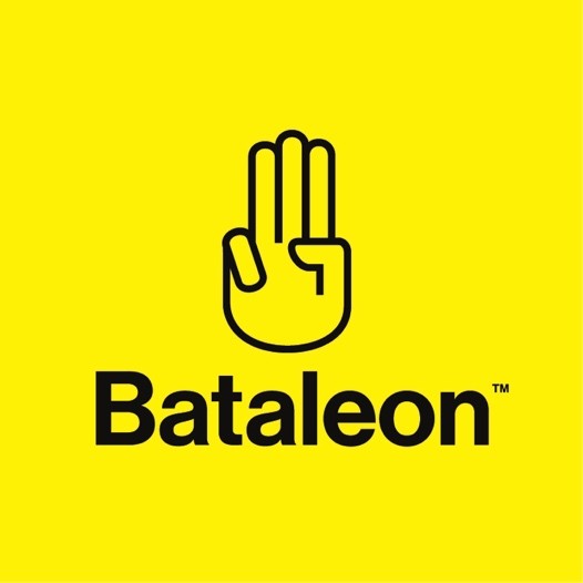 Bataleon black text and logo on yellow background