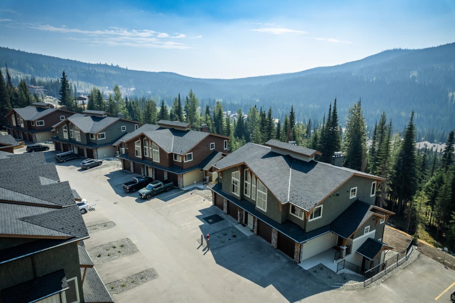 Altitude residential development in Sun Peaks in summer