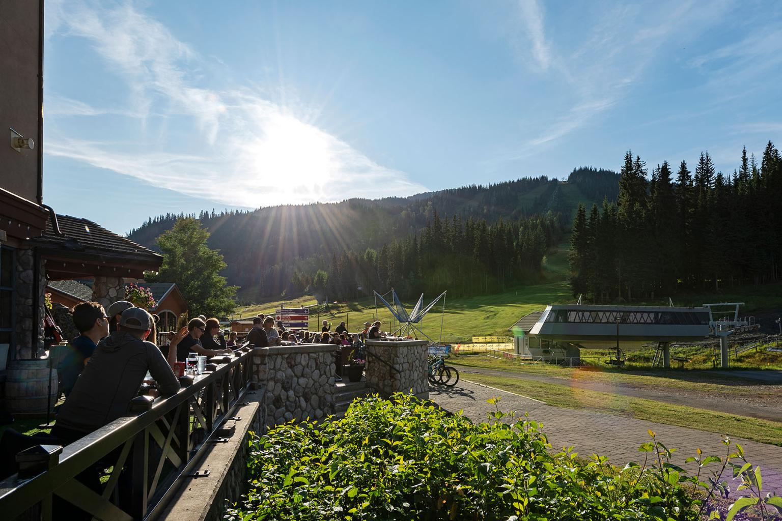 Bottoms patio during summer evening