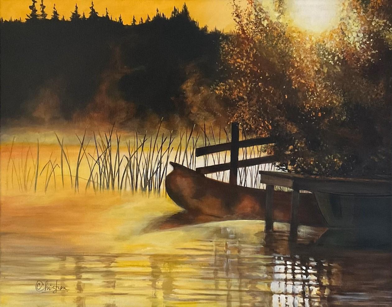 Artist Cheryl Christian - Painting Morning Mist
