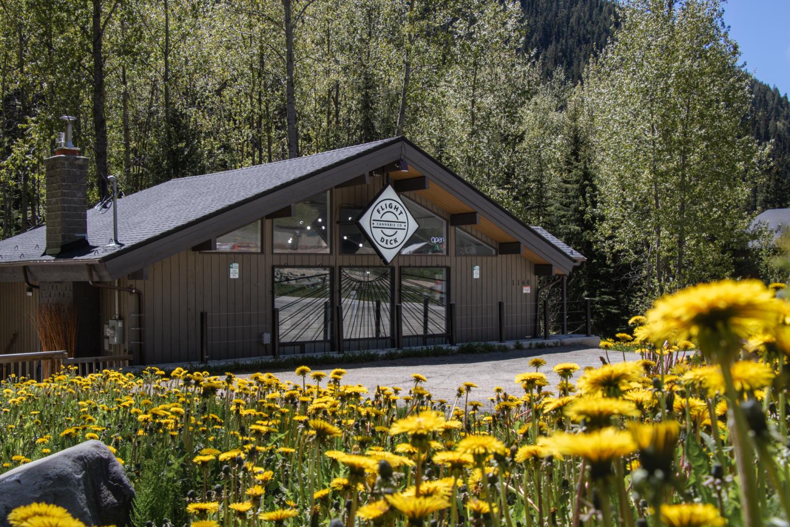 Exterior of Flight Cannabis Co. at Sun Peaks Resort