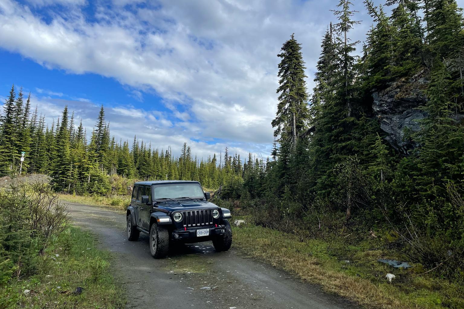 Jeep tour driving back road