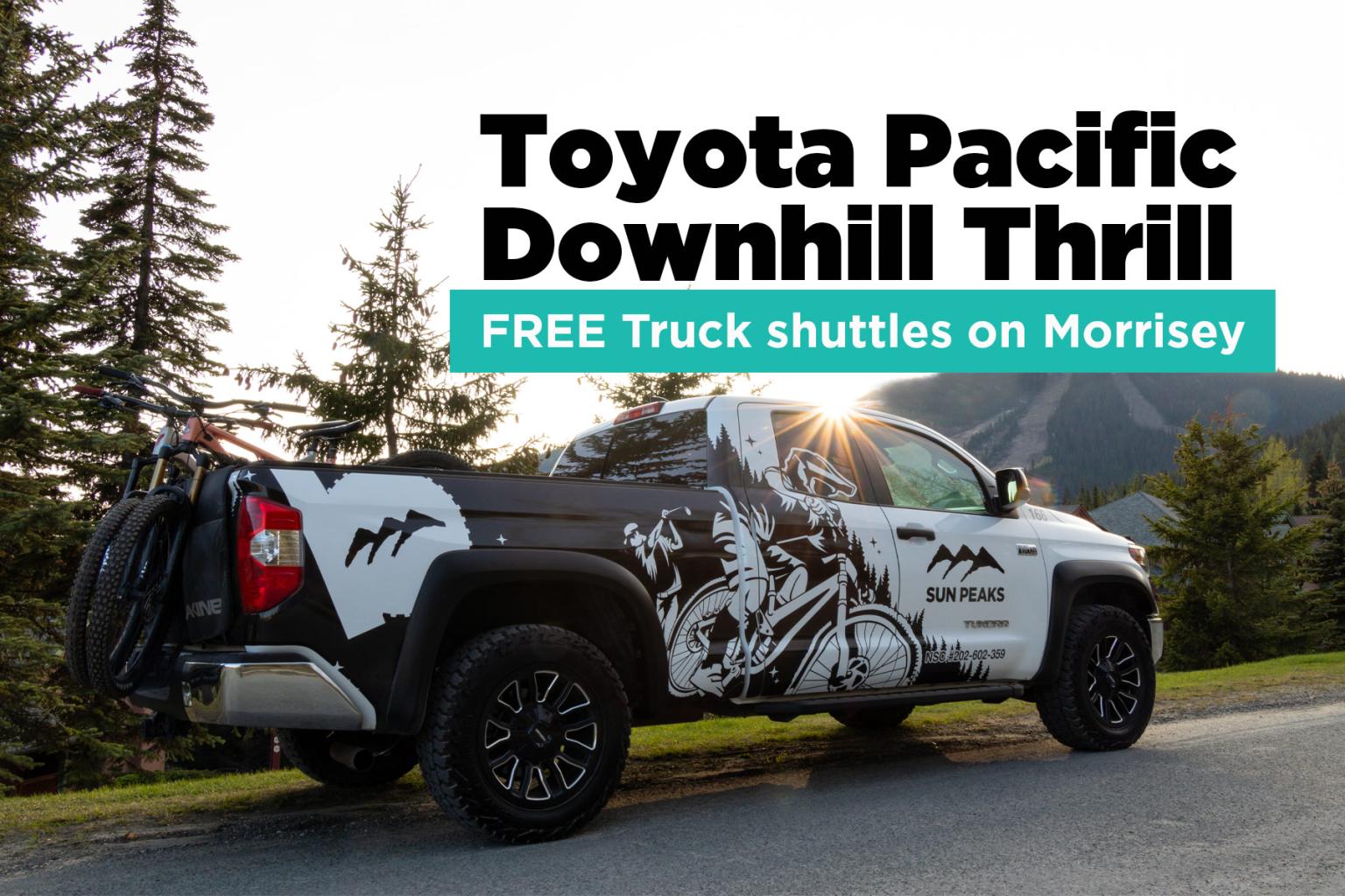 Toyota Tundra with bikes on the back on-mountain