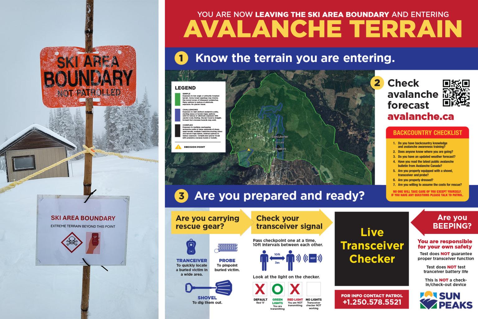 Avalanche terrain signage