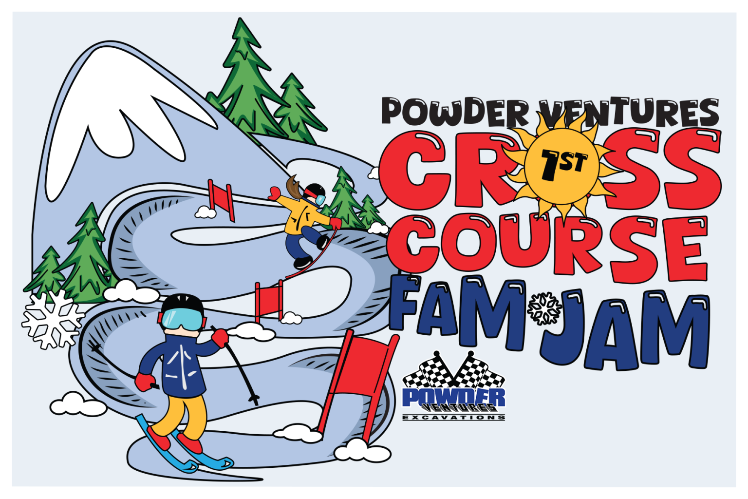 Powder Ventures Cross Course Fam Jam Logo