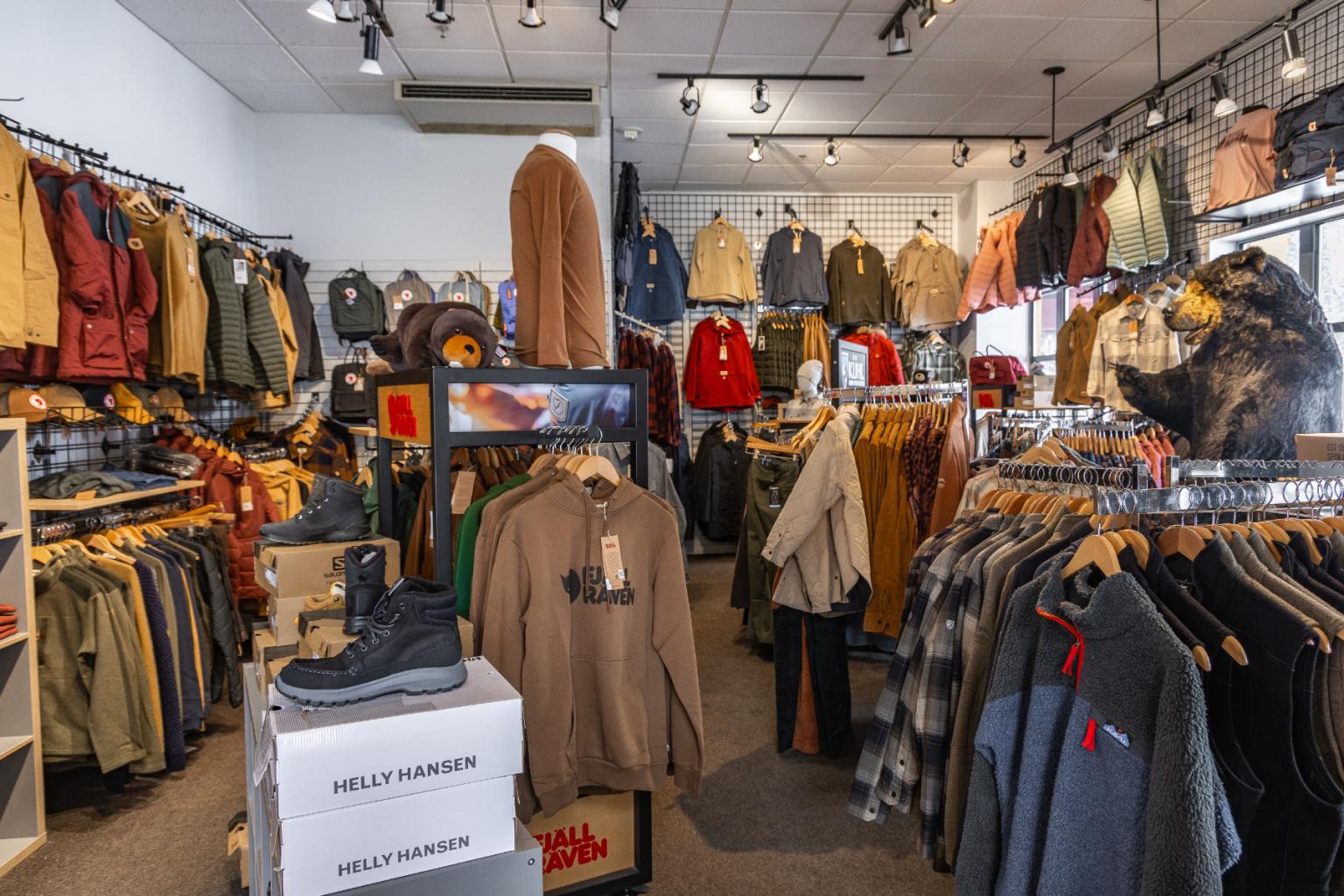 Interior photo of John Tod retail store at Sun Peaks Resort