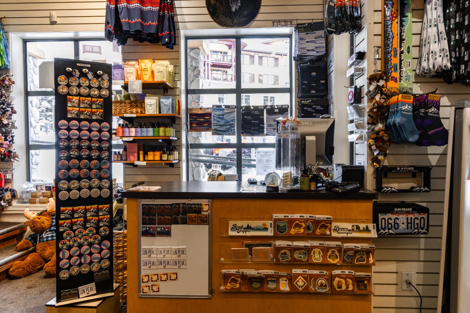 Interior photo of John Tod retail store at Sun Peaks Resort