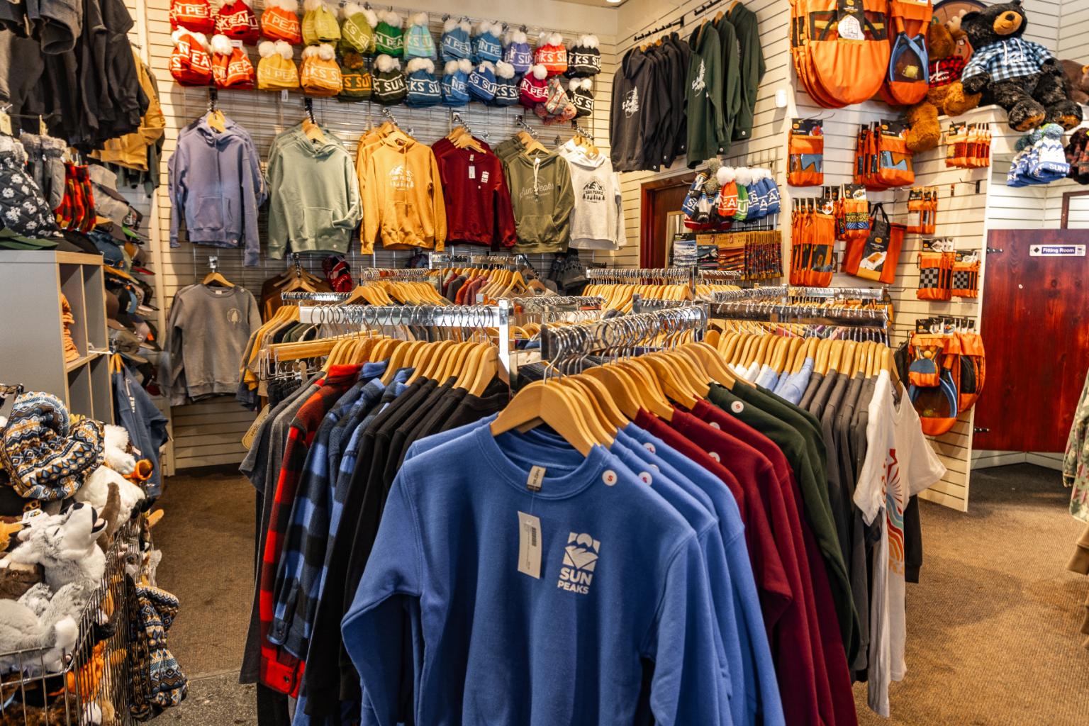 Interior photo of John Tod retail store at Sun Peaks Resort