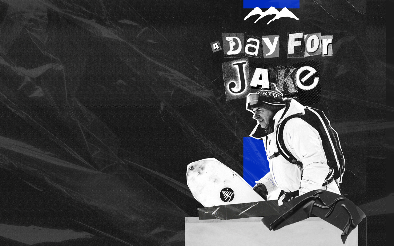 a day for jake cover photo man with snowboard
