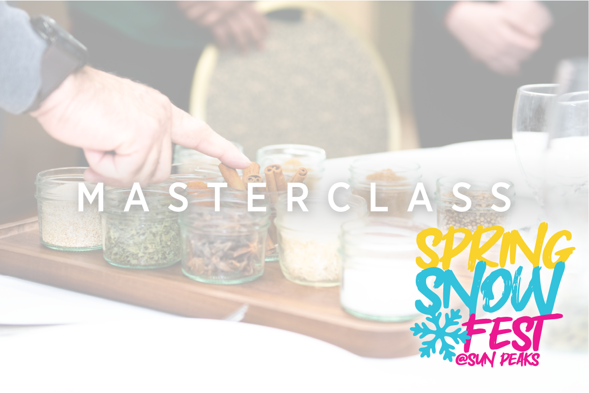 Hands reach toward several jars on a tray, text overlay reads "Masterclass."