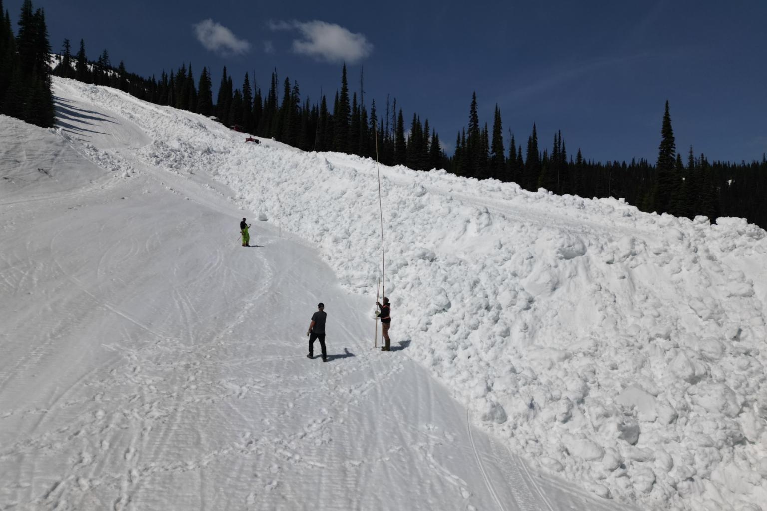 14,000 cubic metres of snow.
