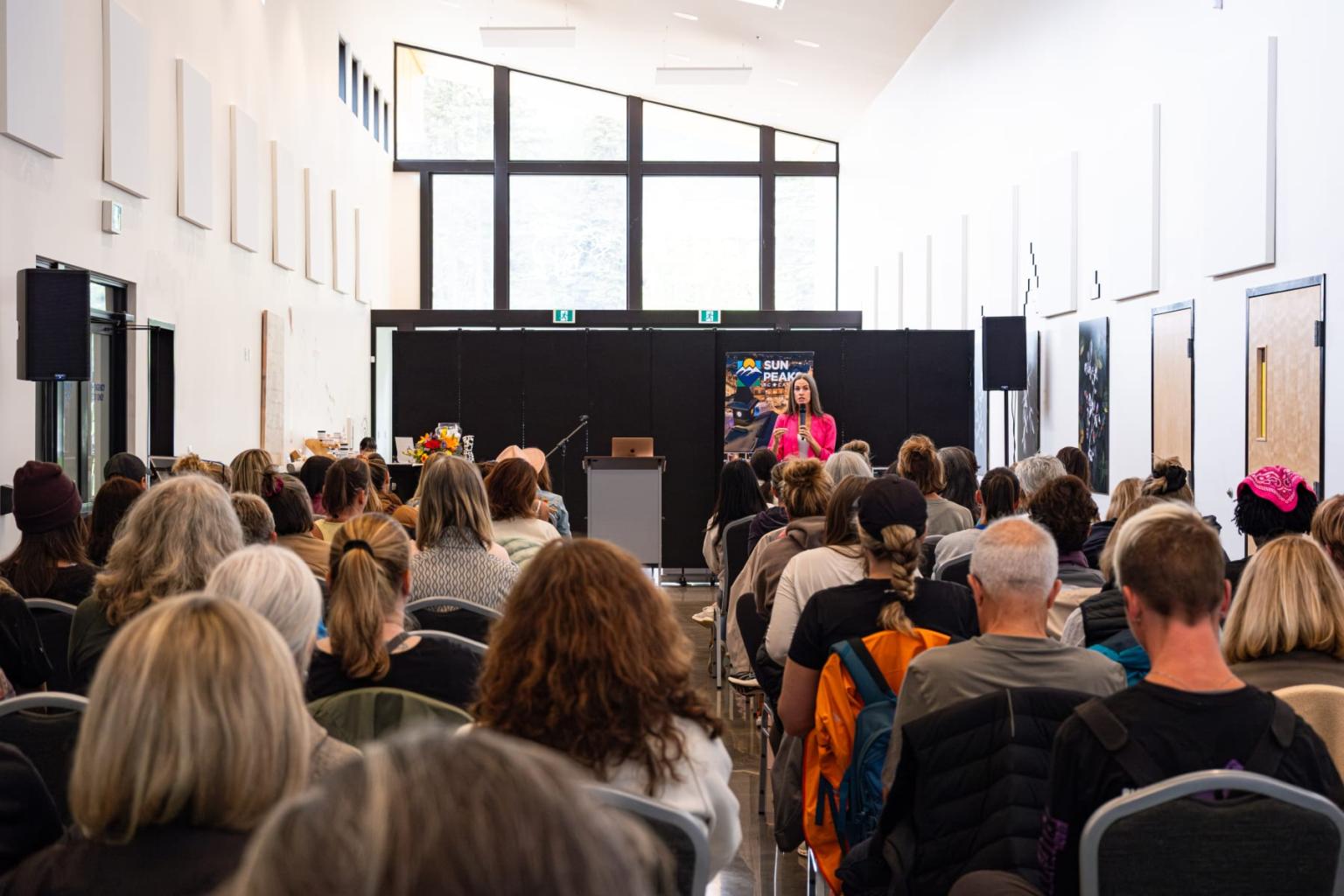 Jenn Pike speaking on hormone health at Solstice Weekend 2025.