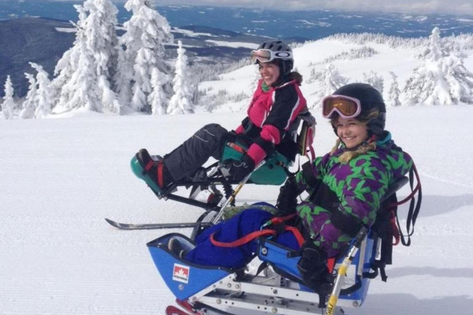 ASSP provides adaptive sit-skis and lessons to support their use.