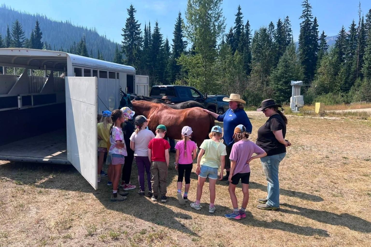 ArtZone collaborates with Sun Peaks Stables during summer camp programming.
