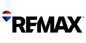 RE/MAX logo with red and blue balloon icon beside black text