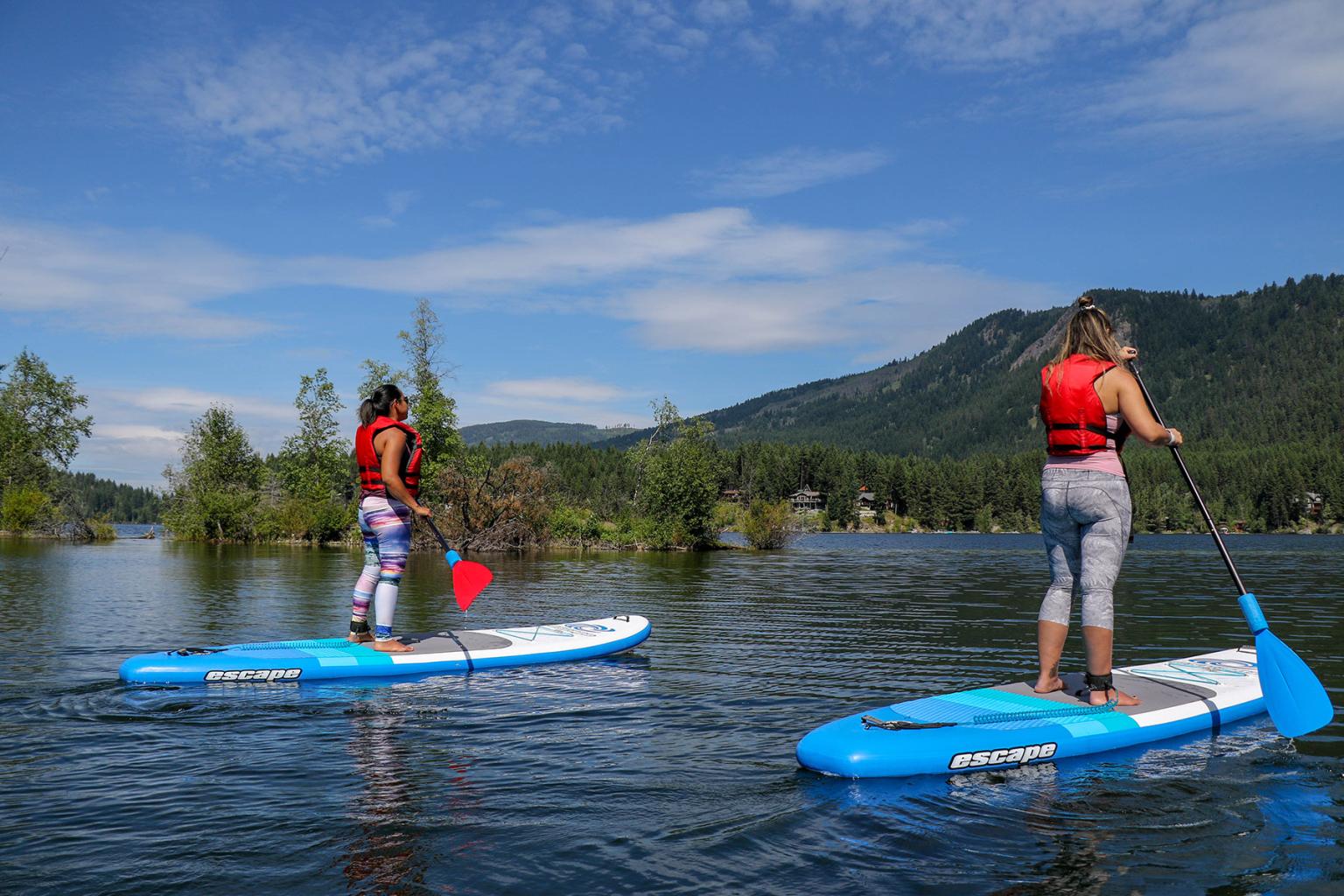 Stand up paddle boarding on Heffley Lake