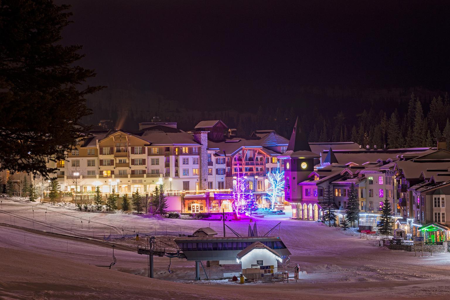 Sun Peaks Village At Night