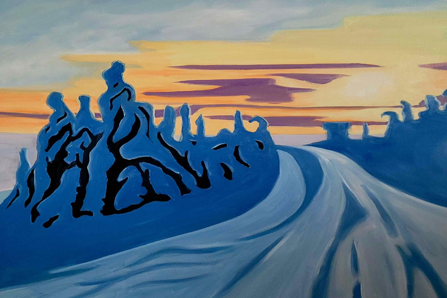 Artist Patricia House Last Run Painting