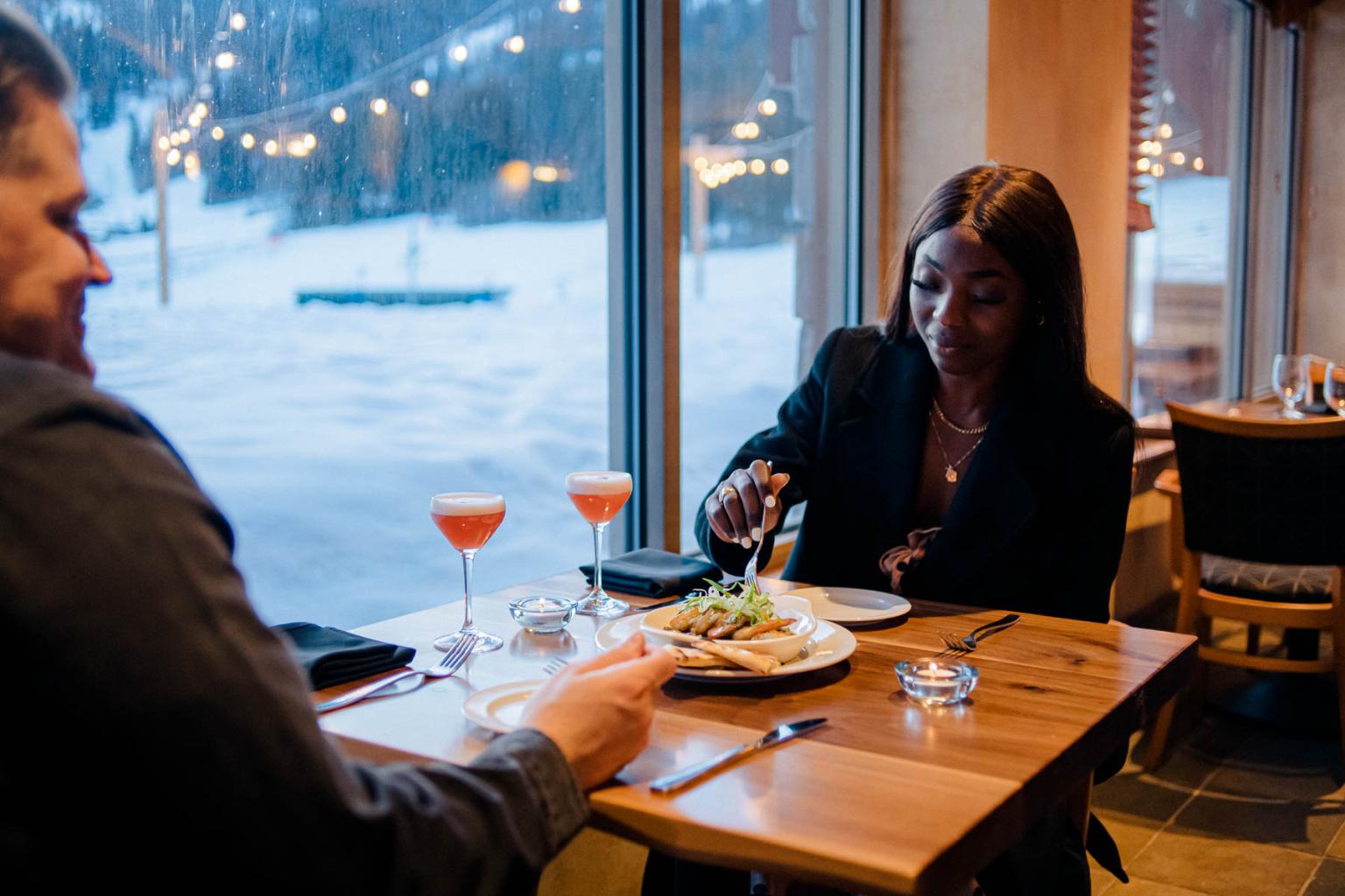 Dining out at Mantle's in the heart of the Sun Peaks village