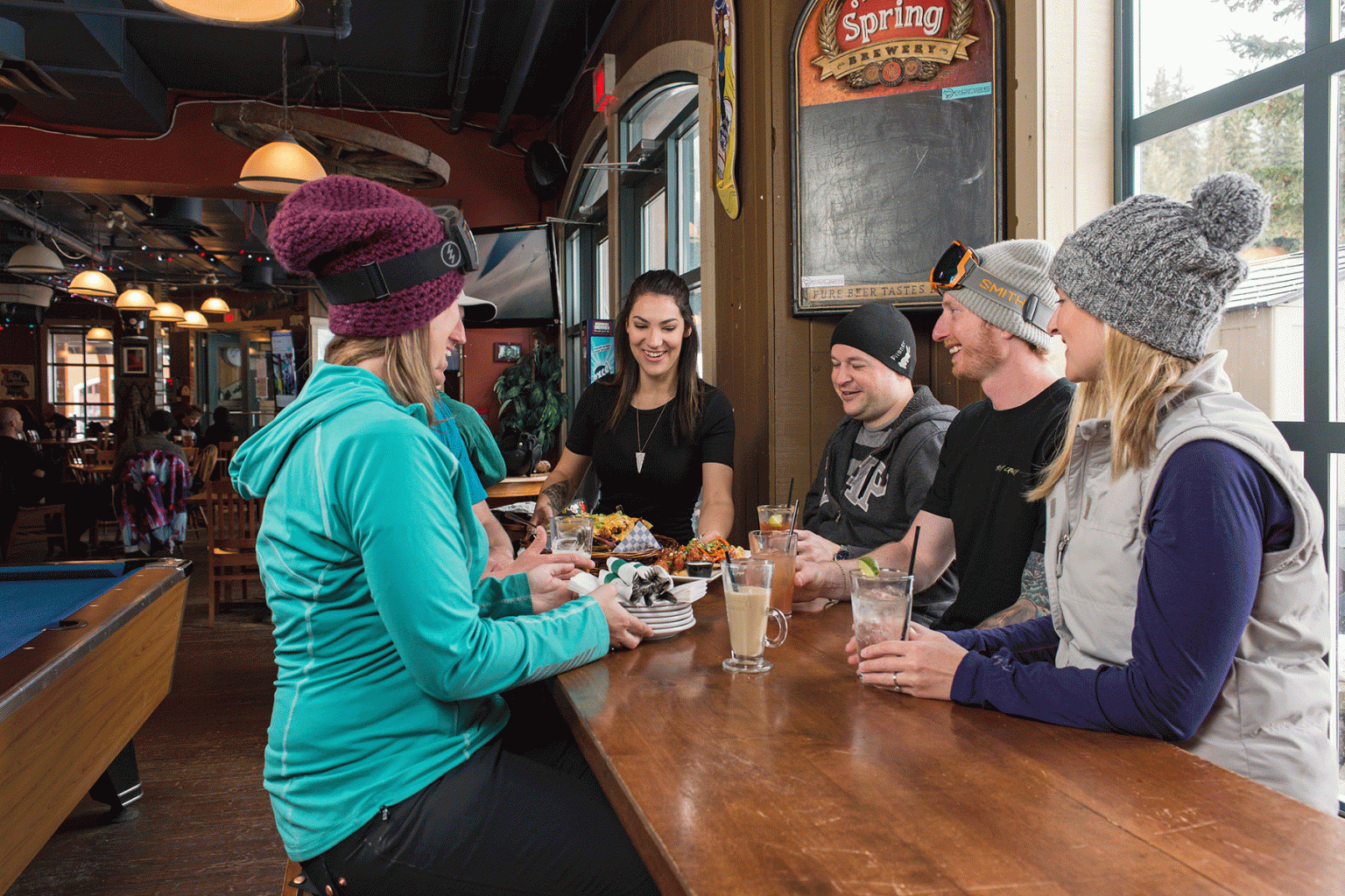 Finishing off a great day on the hill.