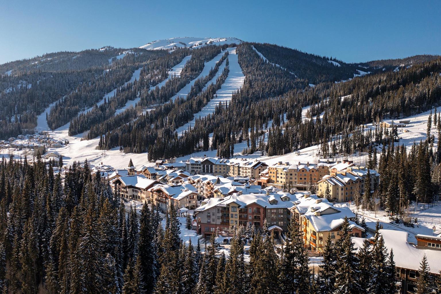 Aerial Photo Of Sun Peaks Resort In Winter